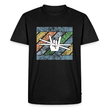 Drummer Drumsticks Drum Design - T-shirt Premium bio Homme - noir - Devant - Nico (187cm)