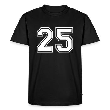 25 - Men's Premium Organic T-Shirt - black - Front - Nico (187cm)