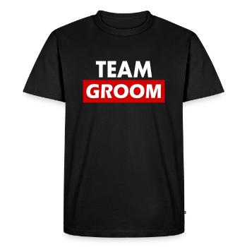 Team groom - T-shirt Premium bio Homme - noir - Devant - Nico (187cm)
