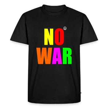 No war - T-shirt Premium bio Homme - noir - Devant - Nico (187cm)