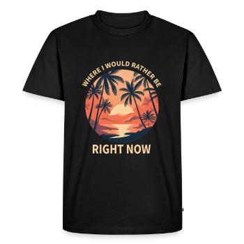 where i would rather be Palm Beach - T-shirt Premium bio Homme - noir - Devant - Nico (187cm)