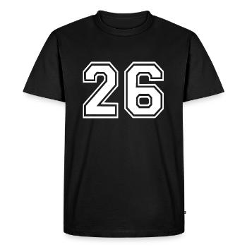 26 - T-shirt Premium bio Homme - noir - Devant - Nico (187cm)