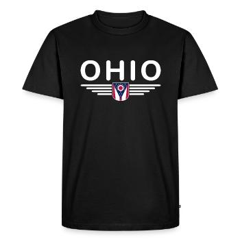 Ohio Fan T-Shirt – Must-Have for Fans - Men's Premium Organic T-Shirt - black - Front - Nico (187cm)