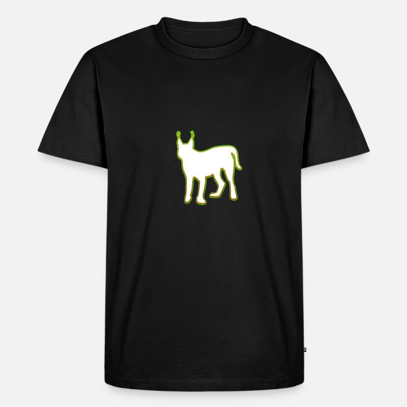Luchs - Männer Premium Bio T-Shirt - Schwarz