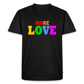 More love - T-shirt Premium bio Homme - noir - Devant - Nico (187cm)