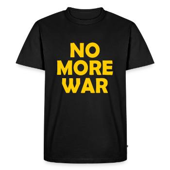 No more war - T-shirt Premium bio Homme - noir - Devant - Nico (187cm)