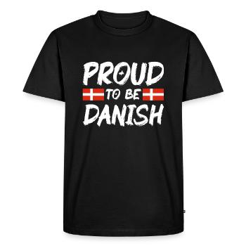Drapeau du Danemark Scandinavie Drapeau du Danemark Voyage - T-shirt Premium bio Homme - noir - Devant - Nico (187cm)