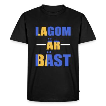 Sweden Swedish Lagom - Men's Premium Organic T-Shirt - black - Front - Nico (187cm)