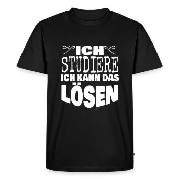 étudiant - T-shirt Premium bio Homme - noir - Devant - Nico (187cm)