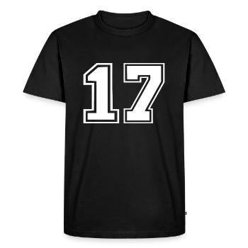 17 - T-shirt Premium bio Homme - noir - Devant - Nico (187cm)