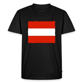 Austria Flag Austria Austrian Flag AT - Men's Premium Organic T-Shirt - black - Front - Nico (187cm)