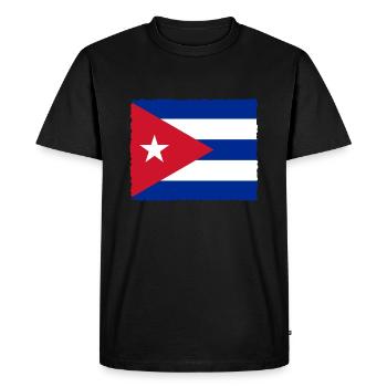 Cuba Drapeau Caraïbes Vacances Cuba Voyage La Havane - T-shirt Premium bio Homme - noir - Devant - Nico (187cm)