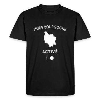 Mode Bourgogne activé - T-shirt Premium bio Homme - noir - Devant - Nico (187cm)