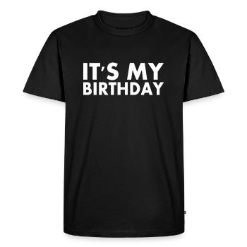 It's my birthday - T-shirt Premium bio Homme - noir - Devant - Nico (187cm)