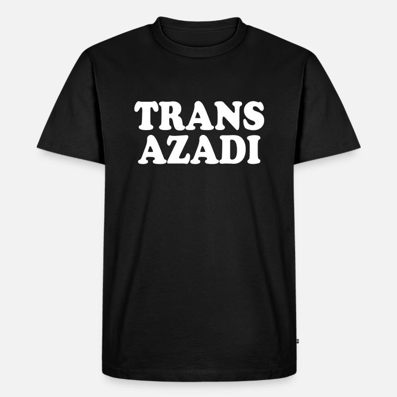 Trans azadi - Männer Premium Bio T-Shirt - Schwarz