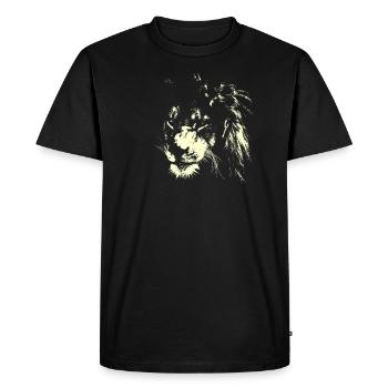 Léo AFRIQUE CAT SAVANNE - T-shirt Premium bio Homme - noir - Devant - Nico (187cm)