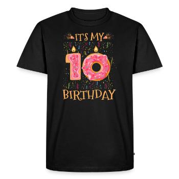 10. Geburtstag Bday Zehn Jahre Alt - Männer Premium Bio T-Shirt - Schwarz - Vorne - Nico (187cm)