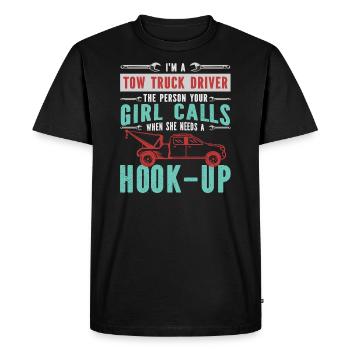 Towing Service Tow truck gift - Men's Premium Organic T-Shirt - black - Front - Nico (187cm)