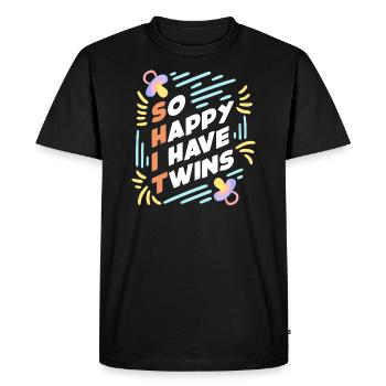Gémeaux Maman Jumelle Bébé Jumeau Maman - T-shirt Premium bio Homme - noir - Devant - Nico (187cm)
