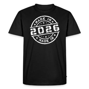Birth Year Birthday Born In - Made in 2026 - Men's Premium Organic T-Shirt - black - Front - Nico (187cm)