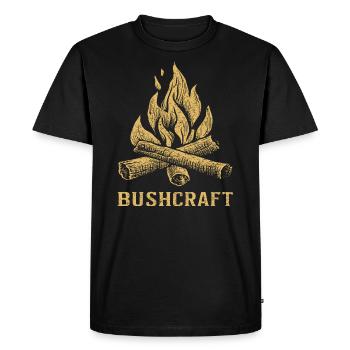 Bushcraft - T-shirt Premium bio Homme - noir - Devant - Nico (187cm)