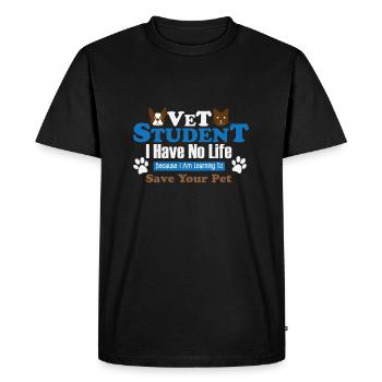 Vétérinaire Vétérinaire Vétérinaire Animaux Vétérinaires Hu - T-shirt Premium bio Homme - noir - Devant - Nico (187cm)