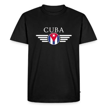 I Love Cuba, Elegance Style Design T-Shirt - Men's Premium Organic T-Shirt - black - Front - Nico (187cm)