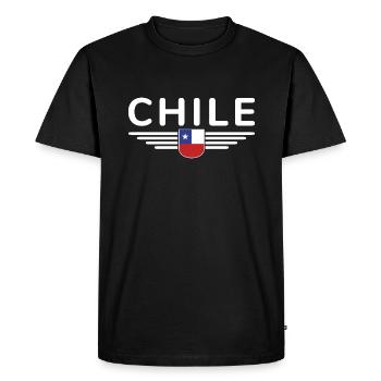 Chile Design – For fans and lovers - Men's Premium Organic T-Shirt - black - Front - Nico (187cm)