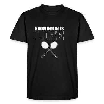 Le badminton est le cadeau de l’athlète de la vie - T-shirt Premium bio Homme - noir - Devant - Nico (187cm)