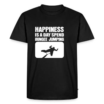 Passez du saut à l’élastique Aventureux Pers - T-shirt Premium bio Homme - noir - Devant - Nico (187cm)