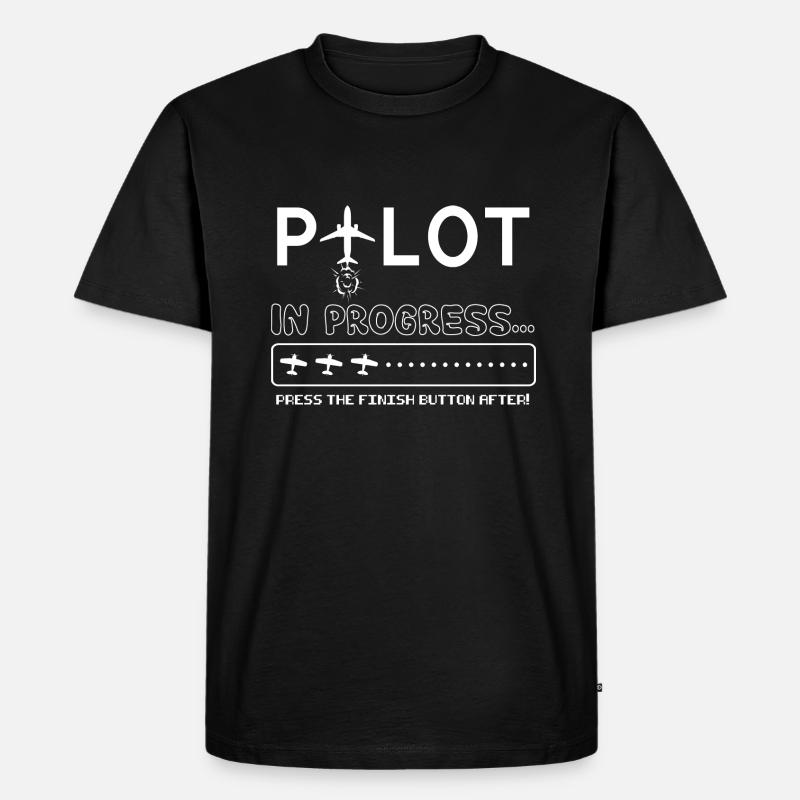 Pilot Pilot Flugzeug Geschenk - Männer Premium Bio T-Shirt - Schwarz
