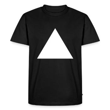 Triangle White Shape Math Gift Idea - Men's Premium Organic T-Shirt - black - Front - Nico (187cm)