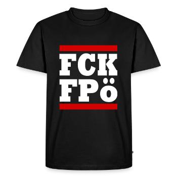 Fck fpö - T-shirt Premium bio Homme - noir - Devant - Nico (187cm)