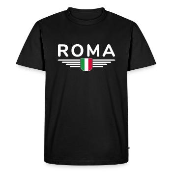 Rome Italie Fan Design T Shirt Tenue - T-shirt Premium bio Homme - noir - Devant - Nico (187cm)