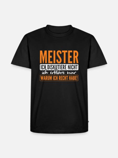 Meister Geschenk Prüfung - Männer Premium Bio T-Shirt - Schwarz