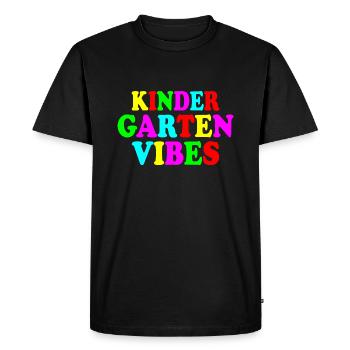 kindergarten vibes - T-shirt Premium bio Homme - noir - Devant - Nico (187cm)