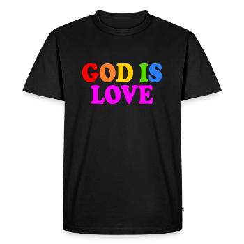 God is love - T-shirt Premium bio Homme - noir - Devant - Nico (187cm)