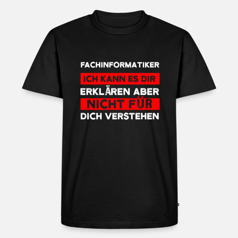 Fachinformatiker Beruf Programmierer Geschenk - Männer Premium Bio T-Shirt - Schwarz