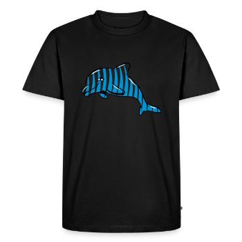Delfin cute sea design - Men's Premium Organic T-Shirt - black - Front - Nico (187cm)