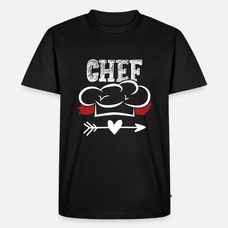 chef koch - Männer Premium Bio T-Shirt - Schwarz
