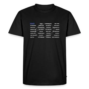 Villes de football Buffalo - T-shirt Premium bio Homme - noir - Devant - Nico (187cm)