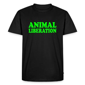 Animal liberation - T-shirt Premium bio Homme - noir - Devant - Nico (187cm)