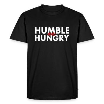 Humble and hungry - T-shirt Premium bio Homme - noir - Devant - Nico (187cm)