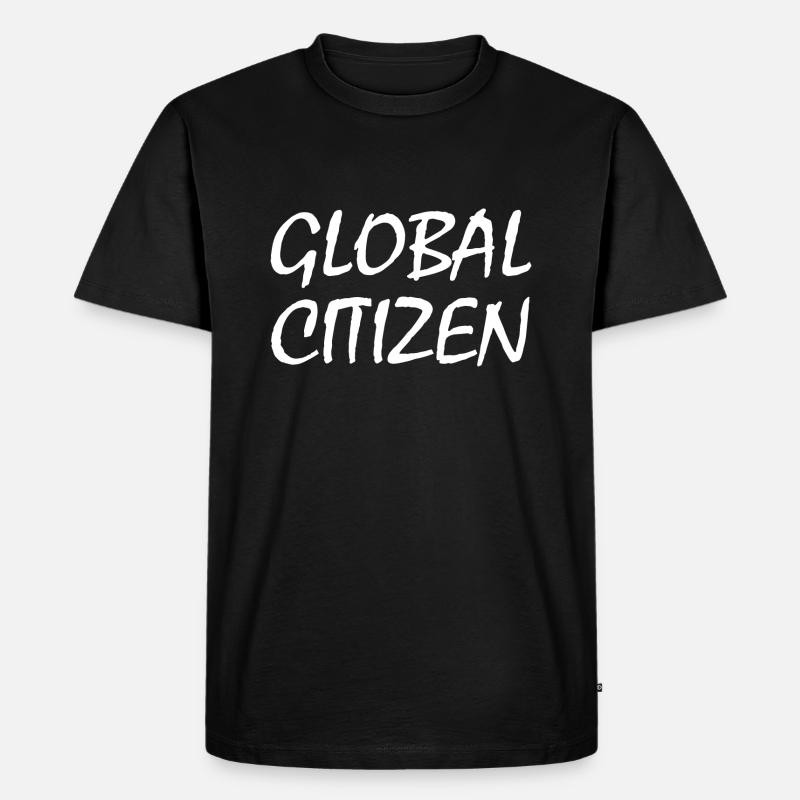global citizen - Männer Premium Bio T-Shirt - Schwarz
