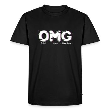 OMG Old Man Gaming Acronym Gamer Word Game - Men's Premium Organic T-Shirt - black - Front - Nico (187cm)