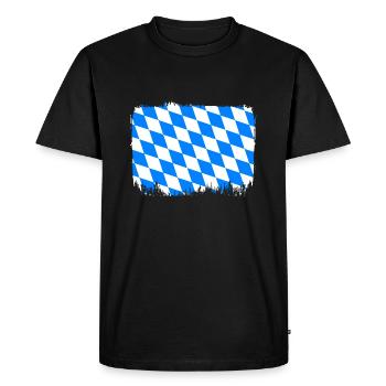 Bavaria Flag Used Look Bavarian Flag Vintage - Men's Premium Organic T-Shirt - black - Front - Nico (187cm)