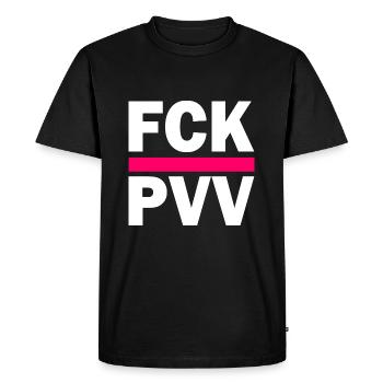 Fck pvv - Men's Premium Organic T-Shirt - black - Front - Nico (187cm)