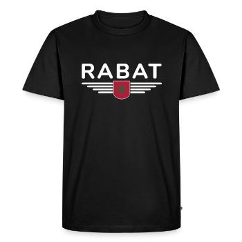 Maillot Maroc Rabat Fan Outfit Design - T-shirt Premium bio Homme - noir - Devant - Nico (187cm)