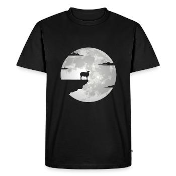 Sheep Sheep Full Moon Sheep Motif Shepherd Moon - Men's Premium Organic T-Shirt - black - Front - Nico (187cm)