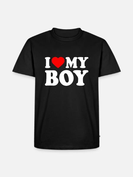 I love my boy - Men's Premium Organic T-Shirt - black
